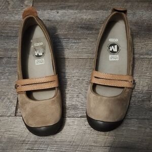 Women's Brown and Tan Mary Jane Shoes